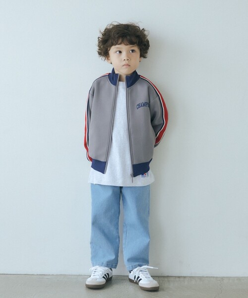 Champion(チャンピオン)の「<Champion>TJ ジップジャケット / キッズ 100cm-130cm(ブルゾン・キッズ・ダークグリーン/グレー・100cm/110cm/130cm/120cm)」の3枚目の写真
