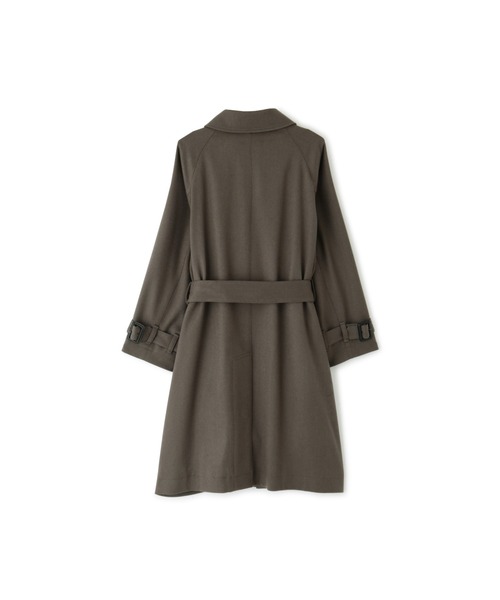 MARGARET HOWELL（マーガレットハウエル）の「MILLED WOOL TWILL（ステンカラーコート・レディース・ネイビー/モカ・2/1/0）」の6枚目の写真