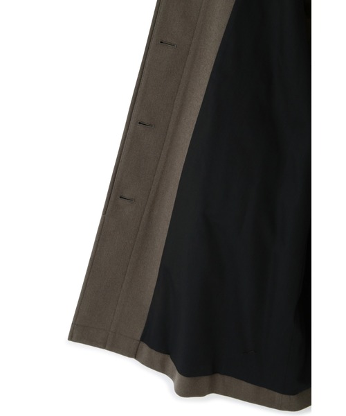 MARGARET HOWELL（マーガレットハウエル）の「MILLED WOOL TWILL（ステンカラーコート・レディース・ネイビー/モカ・2/1/0）」の10枚目の写真