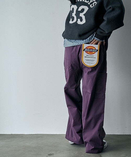 Dickies(ディッキーズ)の「【WEB限定】Dickies(ディッキーズ)ツイルイージーワイドパンツ(チノパンツ・レディース・パープル/ブラック/オリーブ・M/L)」の1枚目の写真
