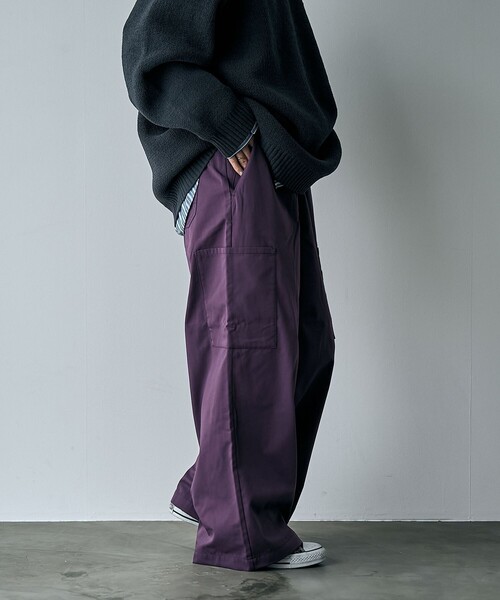 Dickies(ディッキーズ)の「【WEB限定】Dickies(ディッキーズ)ツイルイージーワイドパンツ(チノパンツ・レディース・パープル/ブラック/オリーブ・M/L)」の5枚目の写真