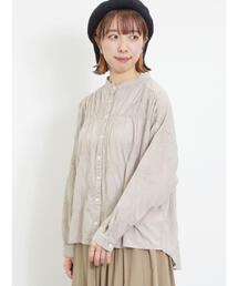 Samansa Mos2 | ハンドステッチ風総刺繍ブラウス(シャツ/ブラウス)