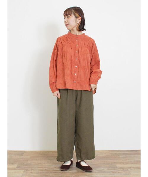 Samansa Mos2(サマンサ モスモス)の「ハンドステッチ風総刺繍ブラウス(シャツ/ブラウス・レディース・ベージュ/オレンジ/キナリ/チャコールグレー・F)」の10枚目の写真