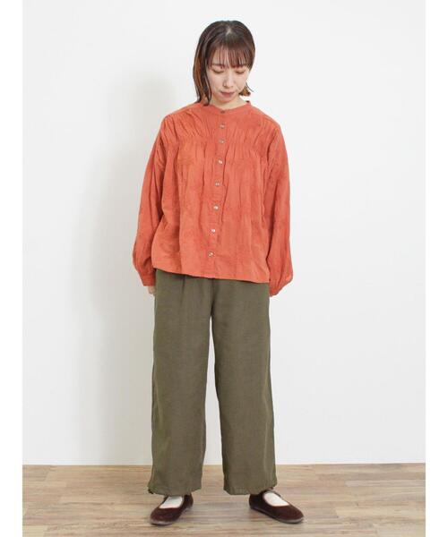 Samansa Mos2(サマンサ モスモス)の「ハンドステッチ風総刺繍ブラウス(シャツ/ブラウス・レディース・ベージュ/オレンジ/キナリ/チャコールグレー・F)」の11枚目の写真