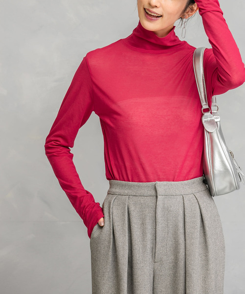 URBAN RESEARCH ROSSO WOMEN(アーバンリサーチ ロッソ)の「セミシアータートル(Tシャツ/カットソー・レディース・ネイビー/ピンク/オフホワイト・FREE)」の8枚目の写真