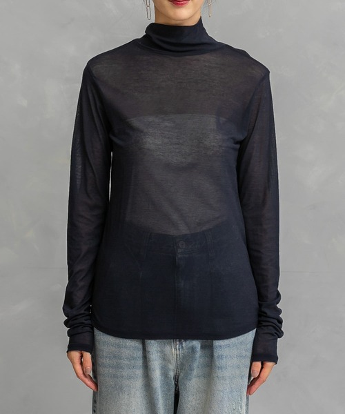 URBAN RESEARCH ROSSO WOMEN(アーバンリサーチ ロッソ)の「セミシアータートル(Tシャツ/カットソー・レディース・ネイビー/ピンク/オフホワイト・FREE)」の10枚目の写真