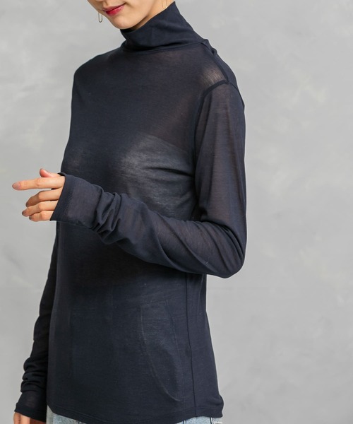 URBAN RESEARCH ROSSO WOMEN(アーバンリサーチ ロッソ)の「セミシアータートル(Tシャツ/カットソー・レディース・ネイビー/ピンク/オフホワイト・FREE)」の15枚目の写真