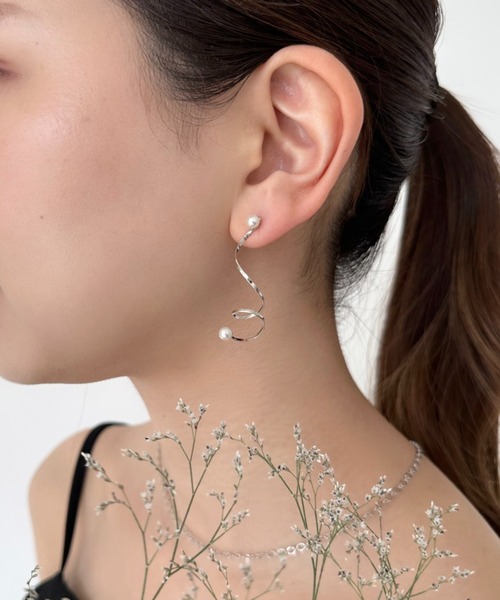 セール】kurukuru pearl Pierce (両耳用)（ピアス（両耳用