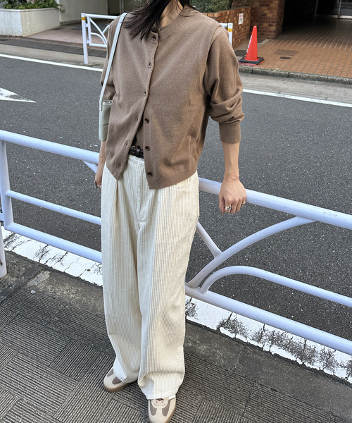 JOURNAL STANDARD（ジャーナルスタンダード）の「【2枚セット】ウールカシミヤMANY WAYカーディガン（カーディガン/ボレロ・レディース・チャコールグレー/ベージュ系その他/レッド・FREE）」の17枚目の写真