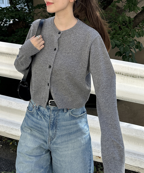 JOURNAL STANDARD（ジャーナルスタンダード）の「【2枚セット】ウールカシミヤMANY WAYカーディガン（カーディガン/ボレロ・レディース・チャコールグレー/ベージュ系その他/レッド・FREE）」の20枚目の写真