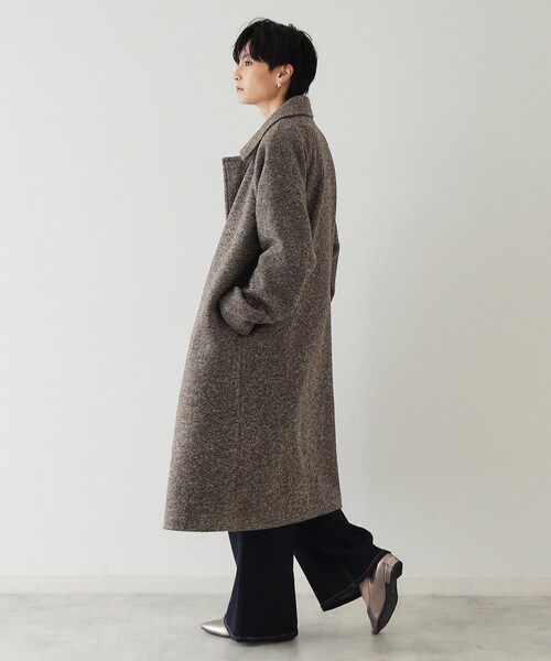 OPAQUE.CLIP（オペークドットクリップ）の「《Oggi掲載》スライバーチェスターコート【洗濯機洗い可】（チェスターコート・レディース・ブラック系3/ブラウン系4・38/40/42）」の9枚目の写真