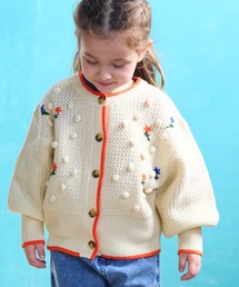 A BOND | 【おうちで洗える】ポンポンフラワーニットカーディガン(カーディガン/ボレロ)