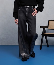 selle glant | SILVER PAINT CURVE DENIM PANTS/シルバーペイントカーブデニムパンツ(デニムパンツ)