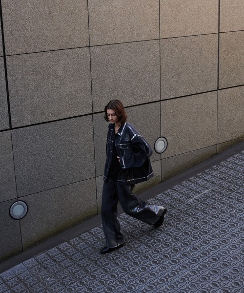 selle glant（セレグランテ）の「SILVER PAINT CURVE DENIM PANTS/シルバーペイントカーブデニムパンツ（デニムパンツ・メンズ・ブラック/インディゴブルー・SMALL/MEDIUM/LARGE）」の16枚目の写真