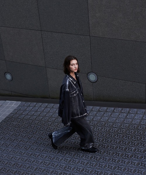 selle glant（セレグランテ）の「SILVER PAINT CURVE DENIM PANTS/シルバーペイントカーブデニムパンツ（デニムパンツ・メンズ・ブラック/インディゴブルー・SMALL/MEDIUM/LARGE）」の20枚目の写真