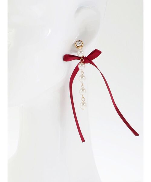 EVRIS（エヴリス）の「RIBBON PEARLピアス（ピアス（両耳用）・レディース・シルバー/ゴールド・FREE）」の12枚目の写真