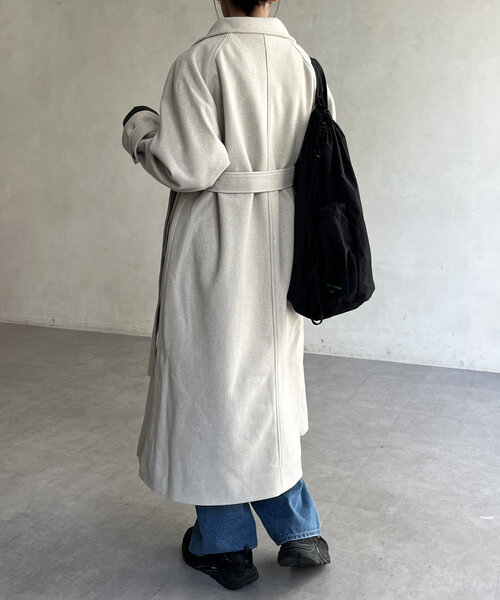 CPCM（シーピーシーエム）の「軽量メルトンスタンドコート（その他アウター・レディース・ブラック/ベージュ/ブラウン/カーキ・FREE）」の11枚目の写真
