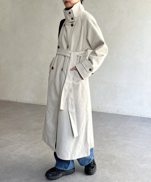 CPCM（シーピーシーエム）の「軽量メルトンスタンドコート（その他アウター・レディース・ブラック/ベージュ/ブラウン/カーキ・FREE）」の14枚目の写真