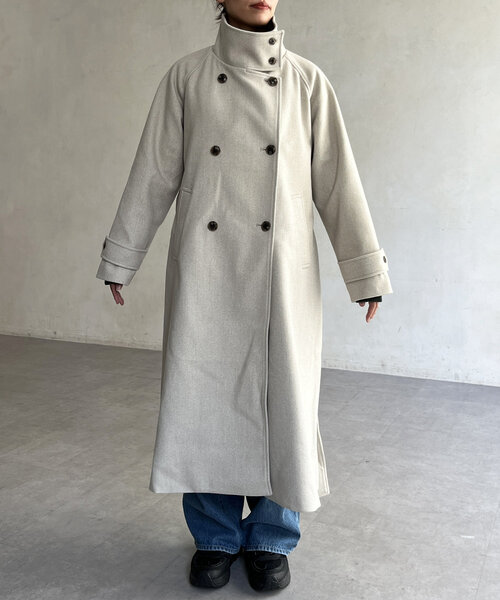 CPCM（シーピーシーエム）の「軽量メルトンスタンドコート（その他アウター・レディース・ブラック/ベージュ/ブラウン/カーキ・FREE）」の15枚目の写真