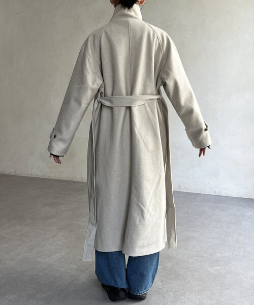 CPCM（シーピーシーエム）の「軽量メルトンスタンドコート（その他アウター・レディース・ブラック/ベージュ/ブラウン/カーキ・FREE）」の17枚目の写真