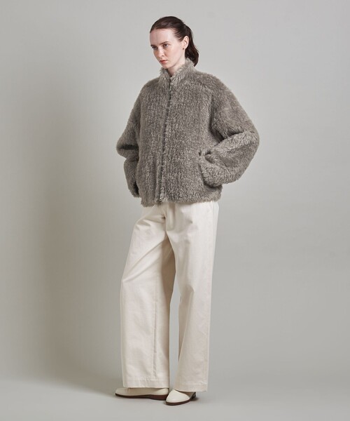 LOEFF（ロエフ）の「＜LOEFF＞シャギー ブルゾン  UNISEX（ブルゾン・レディース・グレー・0/1/2）」の3枚目の写真