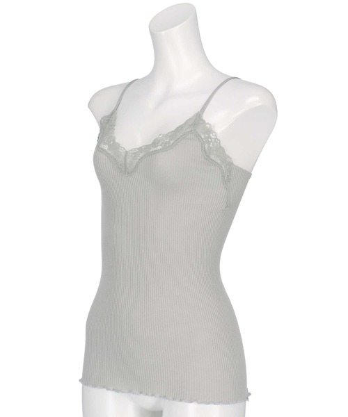 AMPHI（アンフィ）の「【ベーシックインナー】モダール　ベーシック　キャミソール（インナーウェア/肌着・レディース・ナチュラル/グレー/ブラック/アイボリー・M-L）」の8枚目の写真