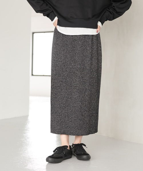GLOBAL WORK（グローバルワーク）の「メルティニットリブIラインスカート/140368（スカート・レディース・ブラック系その他/ブラック/グレー系その他3/ブラウン・LARGE/MEDIUM）」の14枚目の写真
