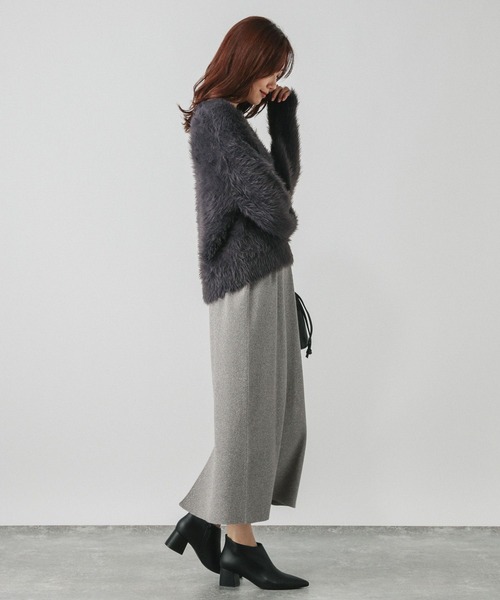 GLOBAL WORK（グローバルワーク）の「メルティニットリブIラインスカート/140368（スカート・レディース・ブラック系その他/ブラック/グレー系その他3/ブラウン・LARGE/MEDIUM）」の22枚目の写真