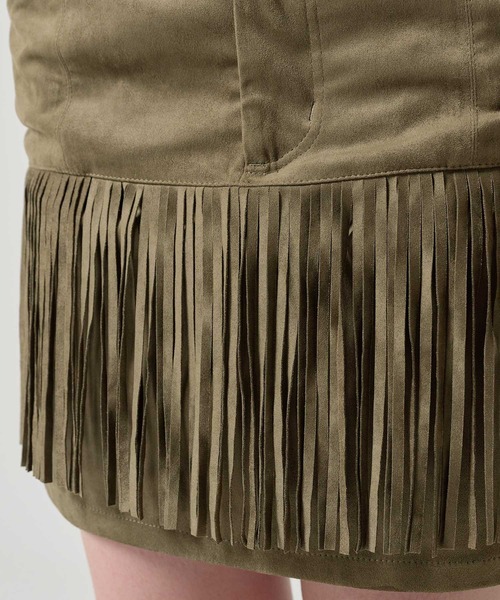 TINA:JOJUN(ティーナジョジュン)の「フリンジ付き ウエスタンミニスカート TINA:JOJUN(スカート・レディース・キャメル/カーキ・S/M)」の13枚目の写真