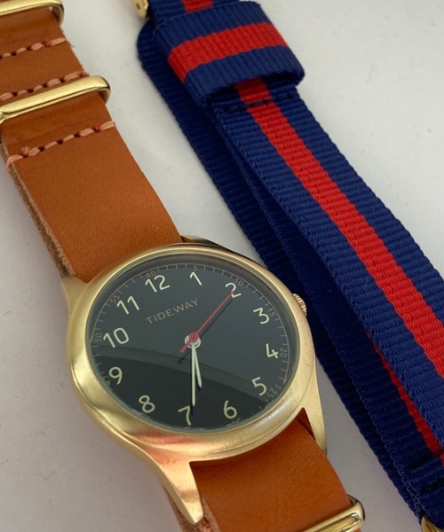 TIDEWAY（タイドウェイ）の「GNZ REPLACEBLE LINE TAPE WATCH（アナログ腕時計・レディース・ブラック/ブラウン/キャメル・FREE）」の3枚目の写真