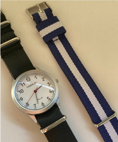 TIDEWAY（タイドウェイ）の「GNZ REPLACEBLE LINE TAPE WATCH（アナログ腕時計・レディース・ブラック/ブラウン/キャメル・FREE）」の4枚目の写真