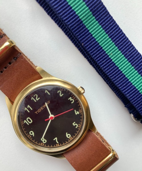 TIDEWAY（タイドウェイ）の「GNZ REPLACEBLE LINE TAPE WATCH（アナログ腕時計・レディース・ブラック/ブラウン/キャメル・FREE）」の7枚目の写真