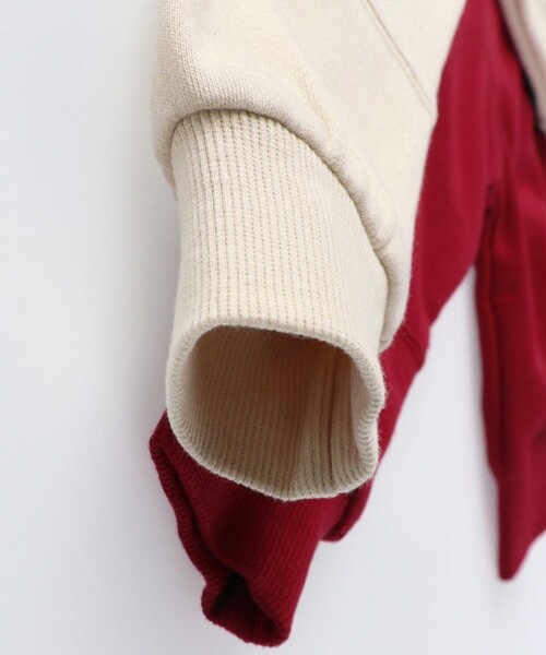 EDWIN（エドウィン）の「【Ou? by EDWIN】Ou？BIGロゴトレーナー（スウェット・キッズ・レッド/アイボリー・120/150/140/130/90/110/100）」の15枚目の写真