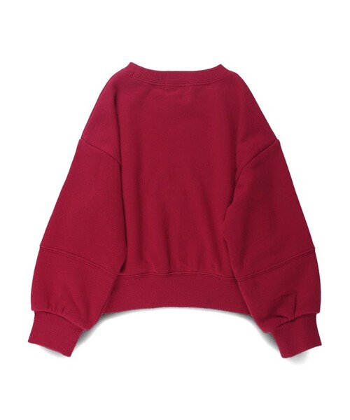 EDWIN（エドウィン）の「【Ou? by EDWIN】Ou？BIGロゴトレーナー（スウェット・キッズ・レッド/アイボリー・120/150/140/130/90/110/100）」の5枚目の写真