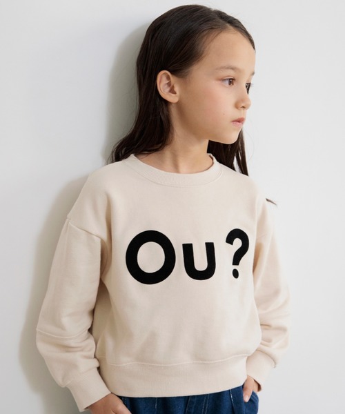 EDWIN（エドウィン）の「【Ou? by EDWIN】Ou？BIGロゴトレーナー（スウェット・キッズ・レッド/アイボリー・120/150/140/130/90/110/100）」の8枚目の写真