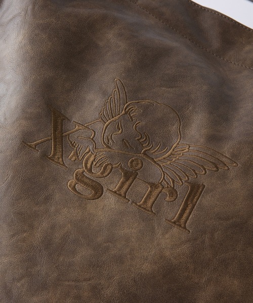 ANGEL EMBROIDERY FAUX LEATHER TOTE BAG（トートバッグ）｜X-girl（エックスガール）