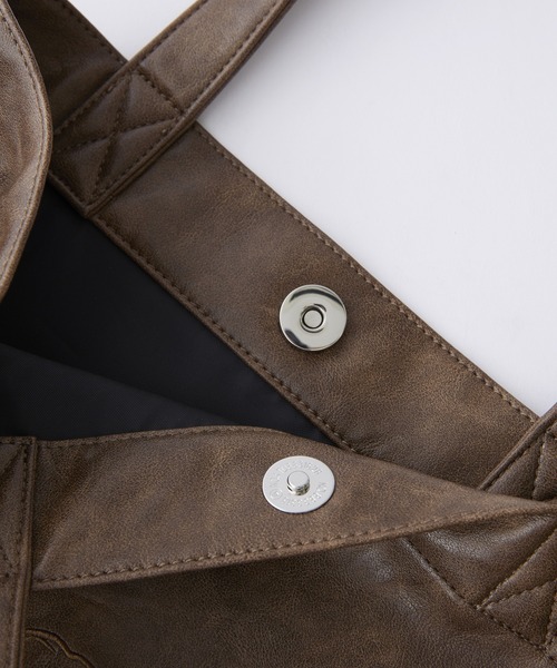 ANGEL EMBROIDERY FAUX LEATHER TOTE BAG（トートバッグ）｜X-girl（エックスガール）