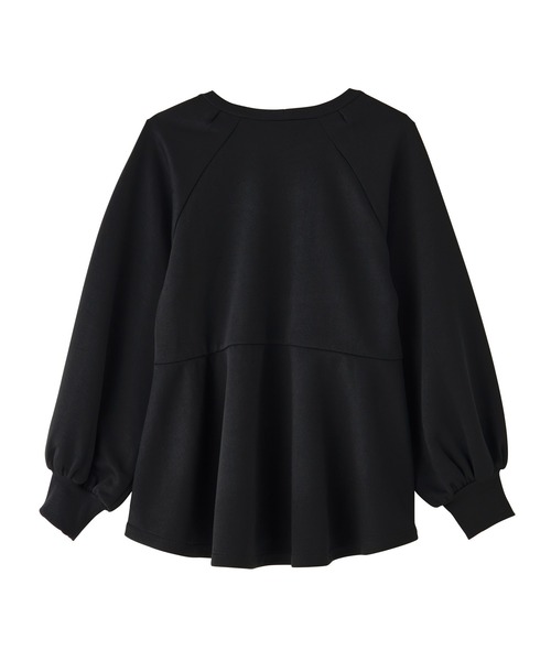 RANAN（ラナン）の「ボリュームスリーブペプラムスウェット（スウェット・レディース・ブラック/ライトベージュ・LL/L/M）」の9枚目の写真