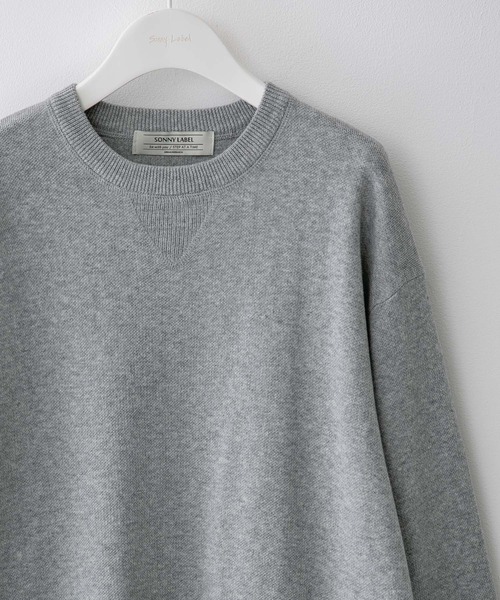 URBAN RESEARCH Sonny Label（アーバンリサーチサニーレーベル）の「スウェットライクニットプルオーバー（ニット/セーター・メンズ・オレンジ/チャコールグレー/グレー/ブラック/ブルー/ライトグレー/イエロー・LARGE/MEDIUM/X-LARGE）」の4枚目の写真