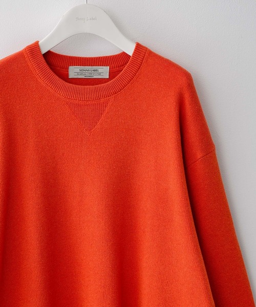 URBAN RESEARCH Sonny Label（アーバンリサーチサニーレーベル）の「スウェットライクニットプルオーバー（ニット/セーター・メンズ・オレンジ/チャコールグレー/グレー/ブラック/ブルー/ライトグレー/イエロー・LARGE/MEDIUM/X-LARGE）」の7枚目の写真