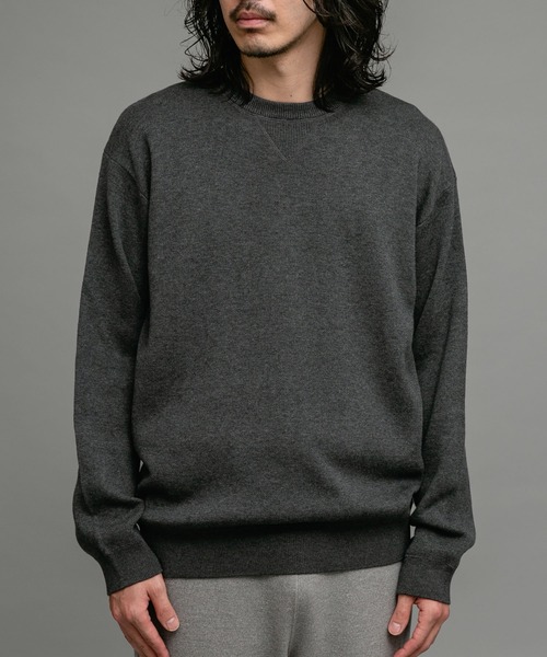 URBAN RESEARCH Sonny Label（アーバンリサーチサニーレーベル）の「スウェットライクニットプルオーバー（ニット/セーター・メンズ・オレンジ/チャコールグレー/グレー/ブラック/ブルー/ライトグレー/イエロー・LARGE/MEDIUM/X-LARGE）」の8枚目の写真