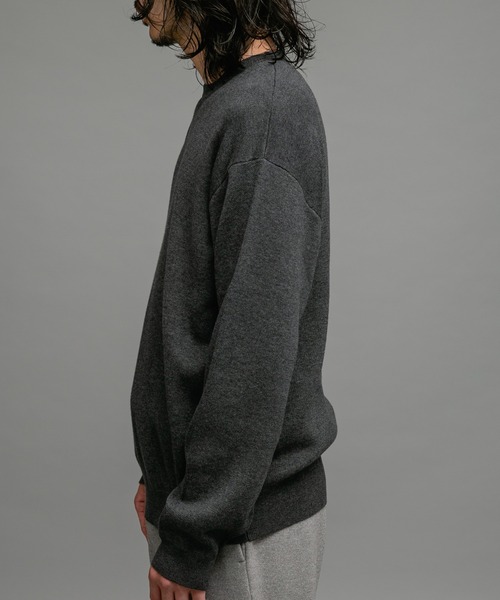 URBAN RESEARCH Sonny Label（アーバンリサーチサニーレーベル）の「スウェットライクニットプルオーバー（ニット/セーター・メンズ・オレンジ/チャコールグレー/グレー/ブラック/ブルー/ライトグレー/イエロー・LARGE/MEDIUM/X-LARGE）」の9枚目の写真