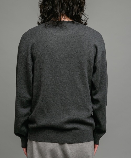 URBAN RESEARCH Sonny Label（アーバンリサーチサニーレーベル）の「スウェットライクニットプルオーバー（ニット/セーター・メンズ・オレンジ/チャコールグレー/グレー/ブラック/ブルー/ライトグレー/イエロー・LARGE/MEDIUM/X-LARGE）」の10枚目の写真