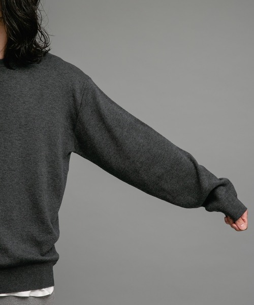 URBAN RESEARCH Sonny Label（アーバンリサーチサニーレーベル）の「スウェットライクニットプルオーバー（ニット/セーター・メンズ・オレンジ/チャコールグレー/グレー/ブラック/ブルー/ライトグレー/イエロー・LARGE/MEDIUM/X-LARGE）」の12枚目の写真