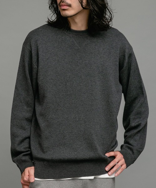 URBAN RESEARCH Sonny Label（アーバンリサーチサニーレーベル）の「スウェットライクニットプルオーバー（ニット/セーター・メンズ・オレンジ/チャコールグレー/グレー/ブラック/ブルー/ライトグレー/イエロー・LARGE/MEDIUM/X-LARGE）」の14枚目の写真