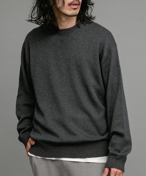 URBAN RESEARCH Sonny Label（アーバンリサーチサニーレーベル）の「スウェットライクニットプルオーバー（ニット/セーター・メンズ・オレンジ/チャコールグレー/グレー/ブラック/ブルー/ライトグレー/イエロー・LARGE/MEDIUM/X-LARGE）」の15枚目の写真