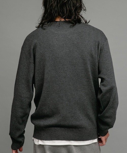 URBAN RESEARCH Sonny Label（アーバンリサーチサニーレーベル）の「スウェットライクニットプルオーバー（ニット/セーター・メンズ・オレンジ/チャコールグレー/グレー/ブラック/ブルー/ライトグレー/イエロー・LARGE/MEDIUM/X-LARGE）」の16枚目の写真