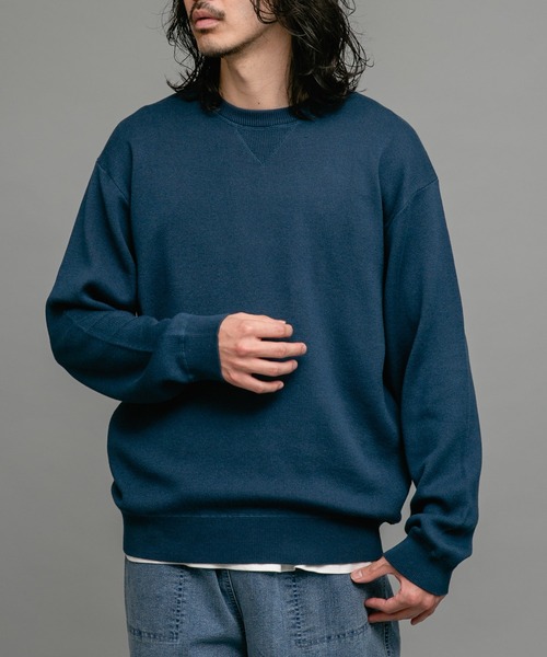 URBAN RESEARCH Sonny Label（アーバンリサーチサニーレーベル）の「スウェットライクニットプルオーバー（ニット/セーター・メンズ・オレンジ/チャコールグレー/グレー/ブラック/ブルー/ライトグレー/イエロー・LARGE/MEDIUM/X-LARGE）」の20枚目の写真