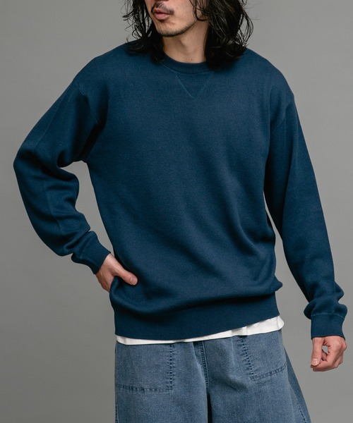 URBAN RESEARCH Sonny Label（アーバンリサーチサニーレーベル）の「スウェットライクニットプルオーバー（ニット/セーター・メンズ・オレンジ/チャコールグレー/グレー/ブラック/ブルー/ライトグレー/イエロー・LARGE/MEDIUM/X-LARGE）」の21枚目の写真