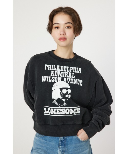 GRANCY スウェット トップス M ホワイト ハーフZIP襟付ショートスウェットトップス｜INGNI(イング) 公式